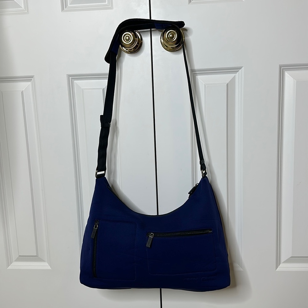 MIU MIU Navy Blue Neoprene Bag 1999-2000 Rare - Picture 2 of 15